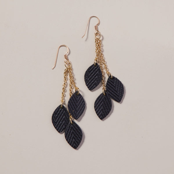 Leathery Loungewear Black Earrings - Jewelry by Bretta