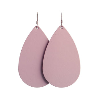 Soft Rose Teardrops - Nickel & Suede