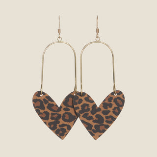 Spotted Leopard Sweethearts - Nickel & Suede