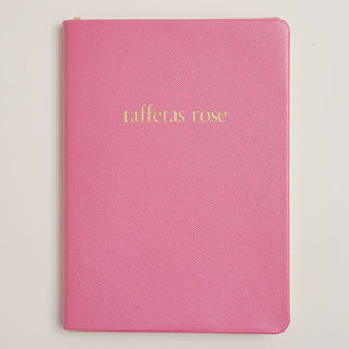 Taffeta Pink Leather Journal - Nickel & Suede
